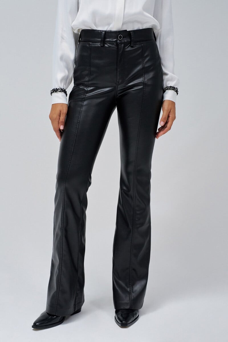 pedro del hierro Pantalones Faith push in flare efecto piel Outlet online