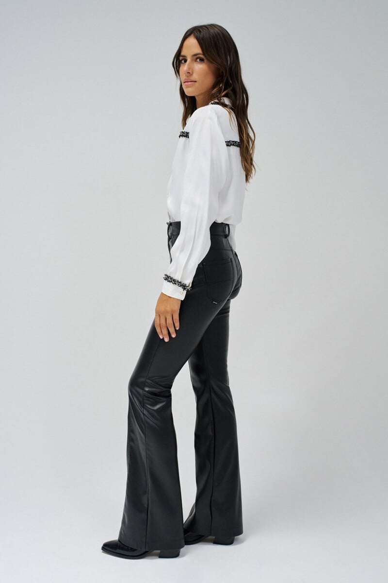 pedro del hierro Pantalones Faith push in flare efecto piel Outlet online