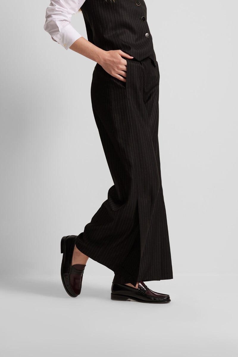 pedro del hierro Pantalón palazzo raya diplomática Venta caliente