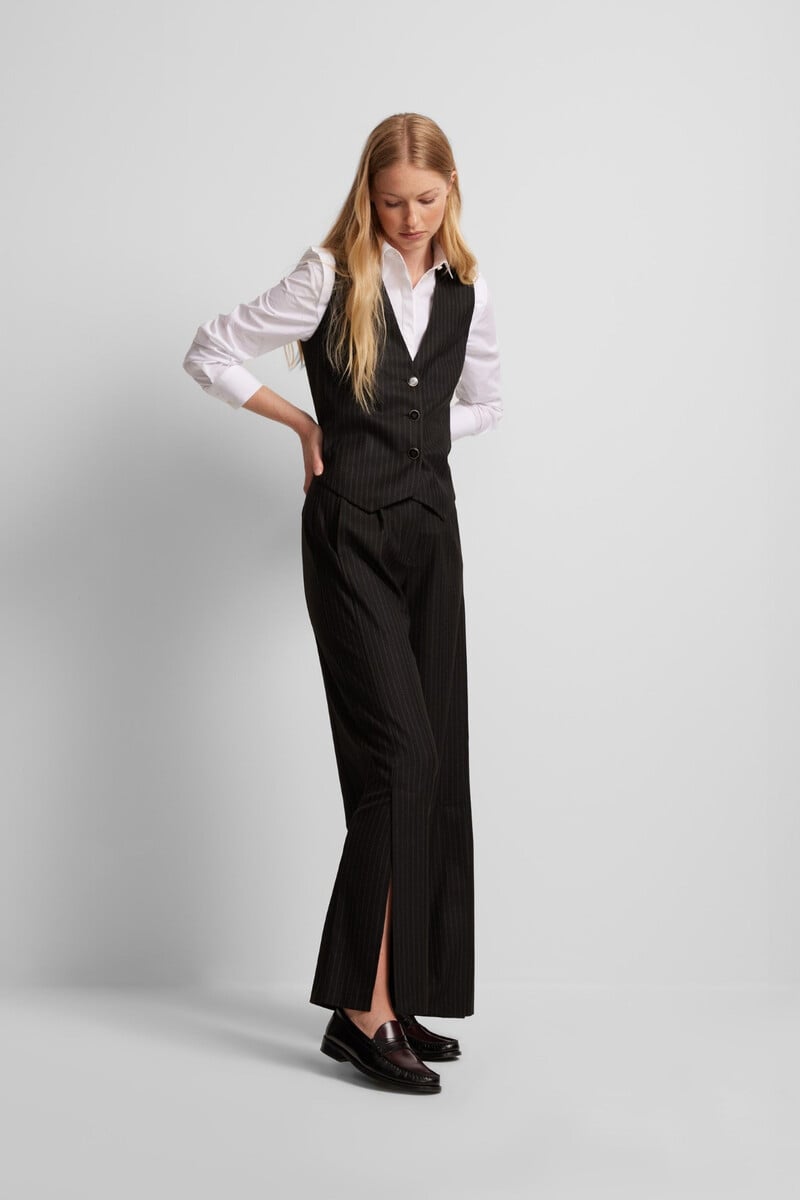 pedro del hierro Pantalón palazzo raya diplomática Venta caliente