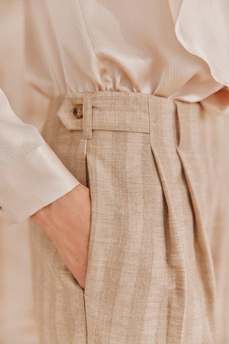 pedro del hierro Barbara. Pantalones rayas Rebajas baratas