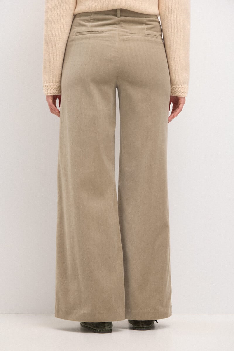 pedro del hierro Pepita. Pantalón recto de terciopelo Rebajas de fábrica