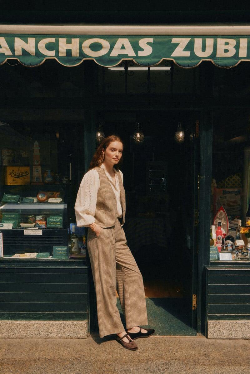 pedro del hierro Paola. Pantalón amplio de rayas Descuento