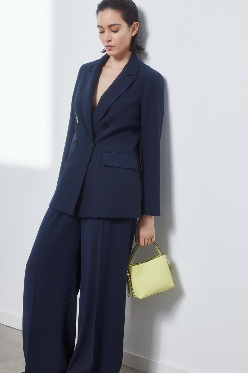 pedro del hierro Pantalón doble pinzas navy Mejor oferta