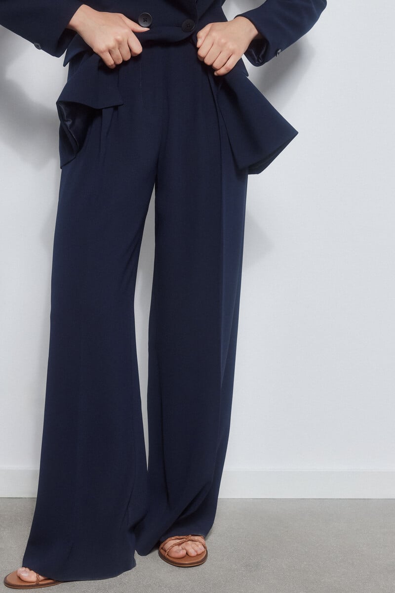 pedro del hierro Pantalón doble pinzas navy Mejor oferta