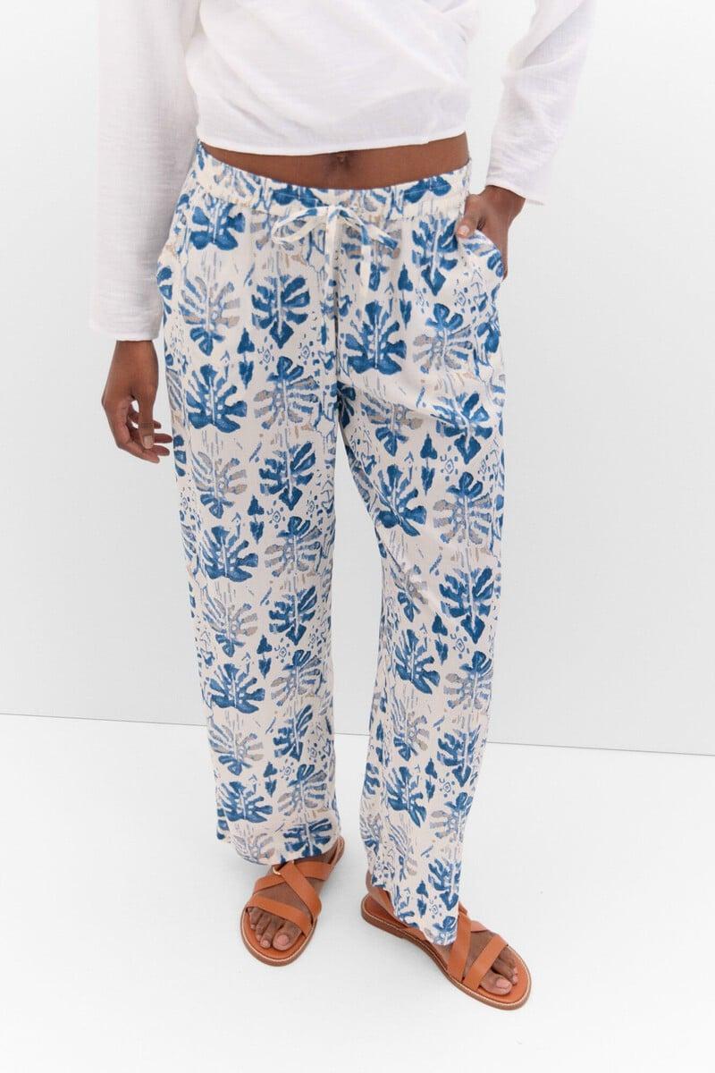 pedro del hierro Pantalón fluído estampado Solo hoy