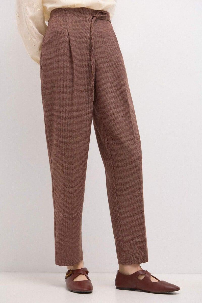 pedro del hierro Piedad. Pantalón de cuadros con lazada Solo queda un día