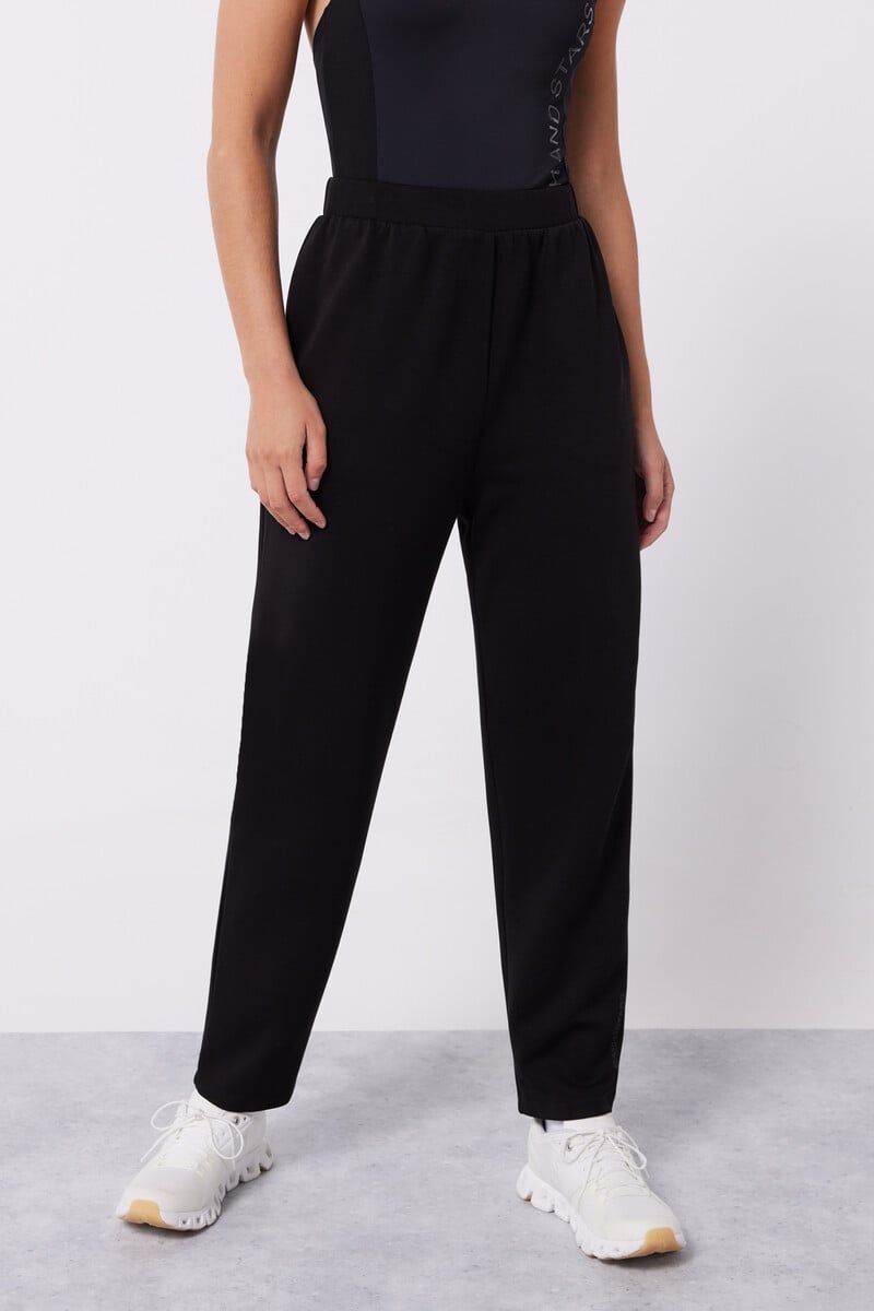 pedro del hierro Pantalón jogger tacto suave negro Superdescuento