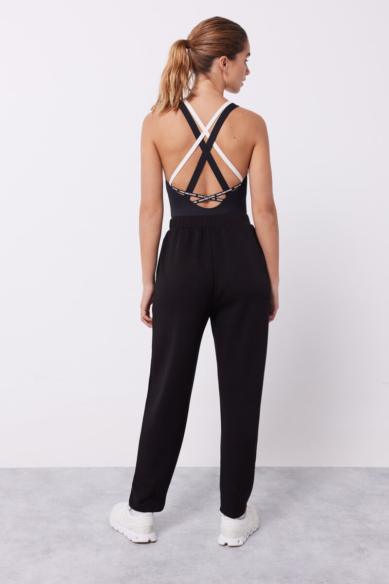 pedro del hierro Pantalón jogger tacto suave negro Superdescuento