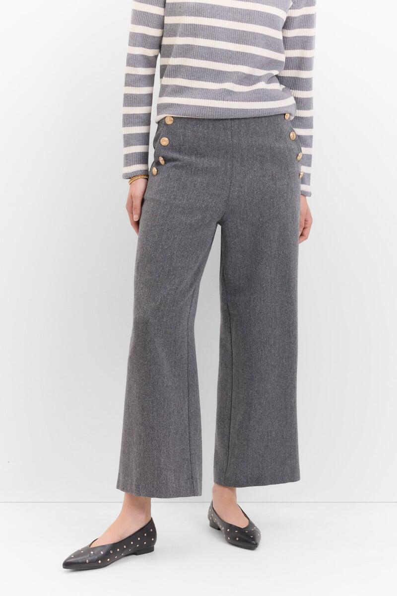 pedro del hierro Pantalón crop con botones Grandes descuentos