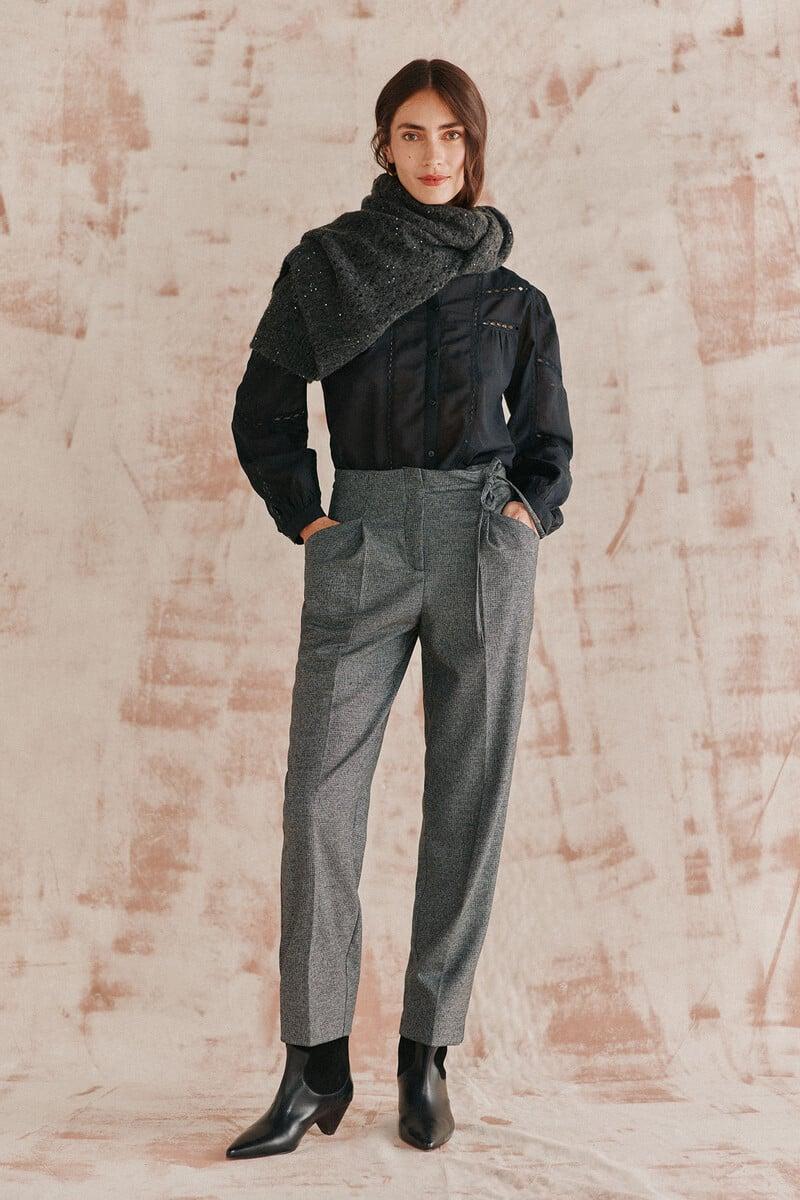 pedro del hierro Piedad. Pantalón de cuadros con lazada Envío internacional gratuito