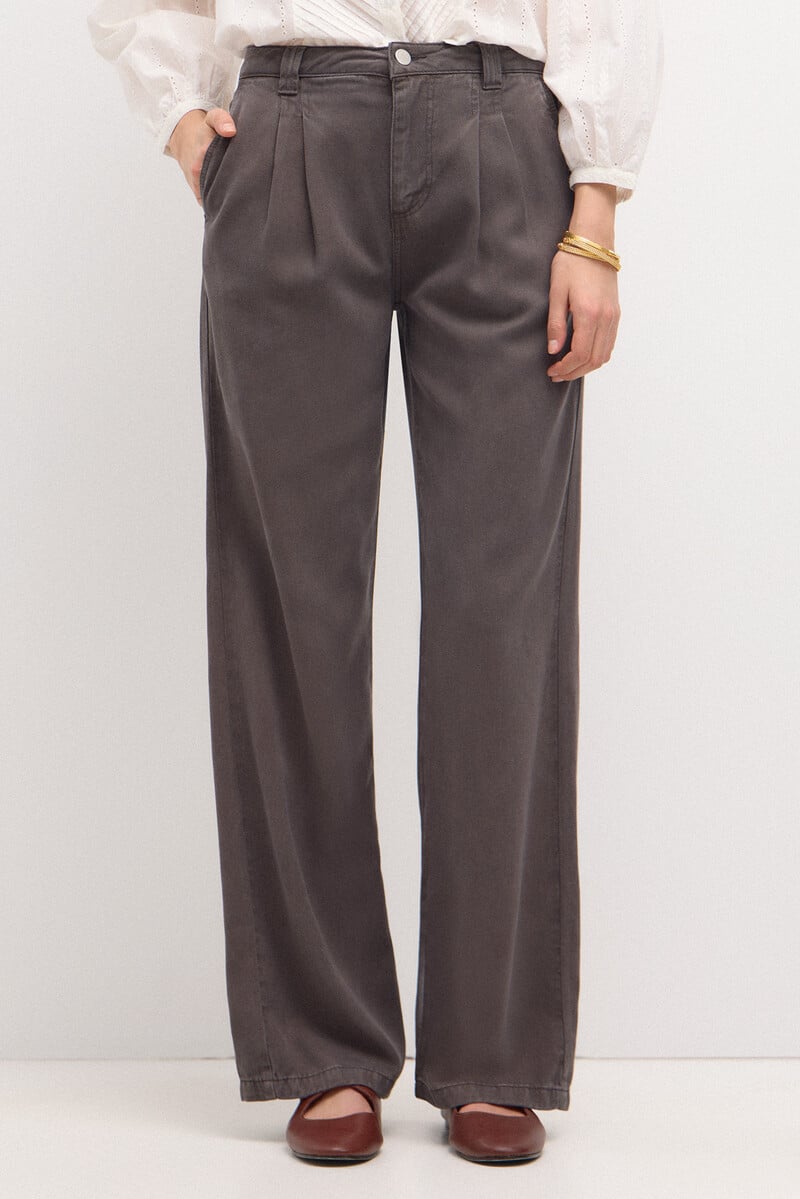 pedro del hierro Olaia. Pantalón fluido en tencel Ahorra y exporta