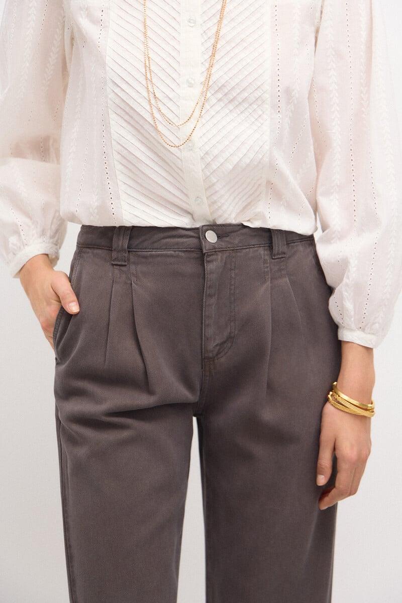 pedro del hierro Olaia. Pantalón fluido en tencel Ahorra y exporta