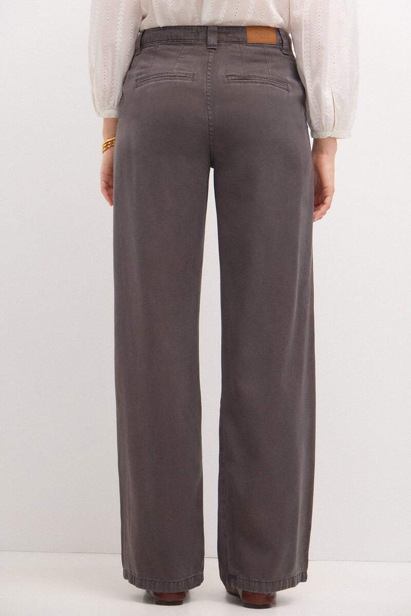 pedro del hierro Olaia. Pantalón fluido en tencel Ahorra y exporta