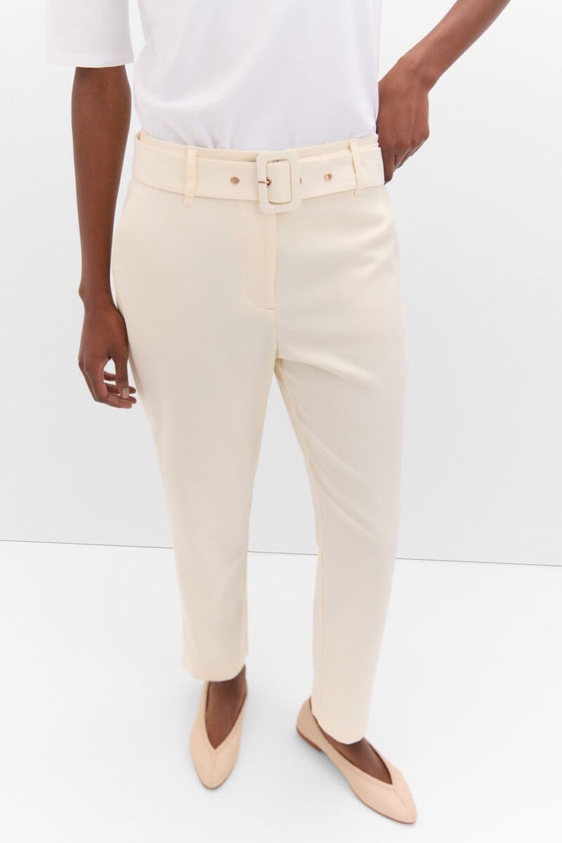 pedro del hierro Pantalón de vestir con cinturón Precios de Black Friday