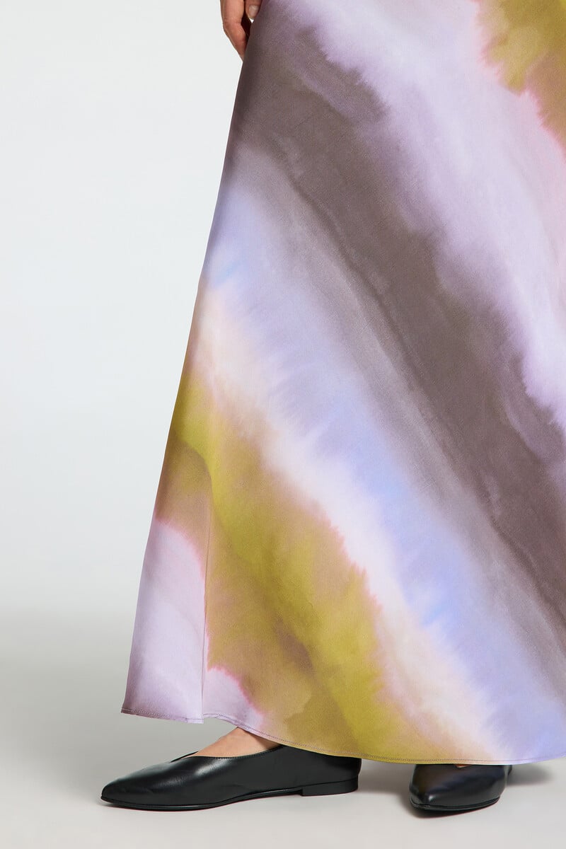 pedro del hierro Falda Midi Tie Dye confeccionada con viscosa 2025