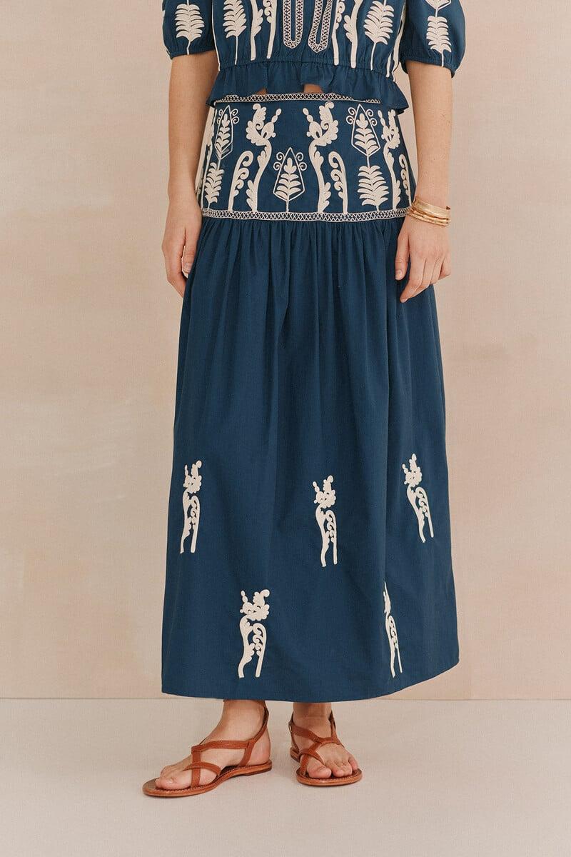pedro del hierro Renata. Falda bordada Outlet