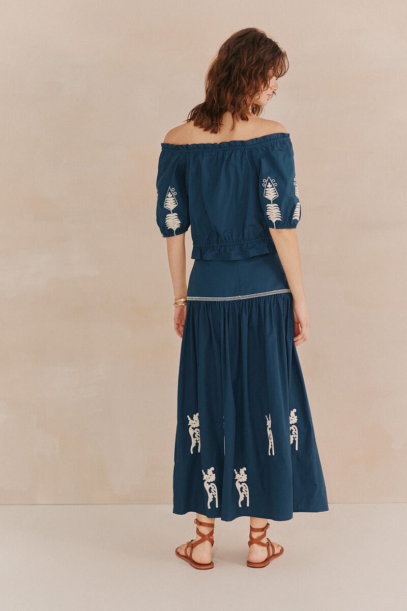 pedro del hierro Renata. Falda bordada Outlet