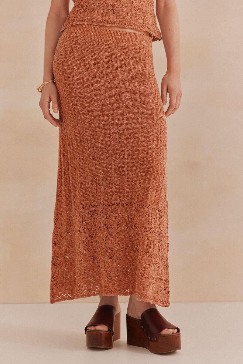 pedro del hierro Ruth. Falda de punto Venta caliente