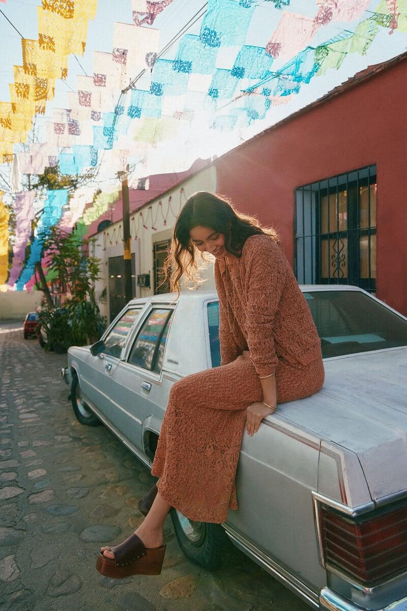 pedro del hierro Ruth. Falda de punto Venta caliente