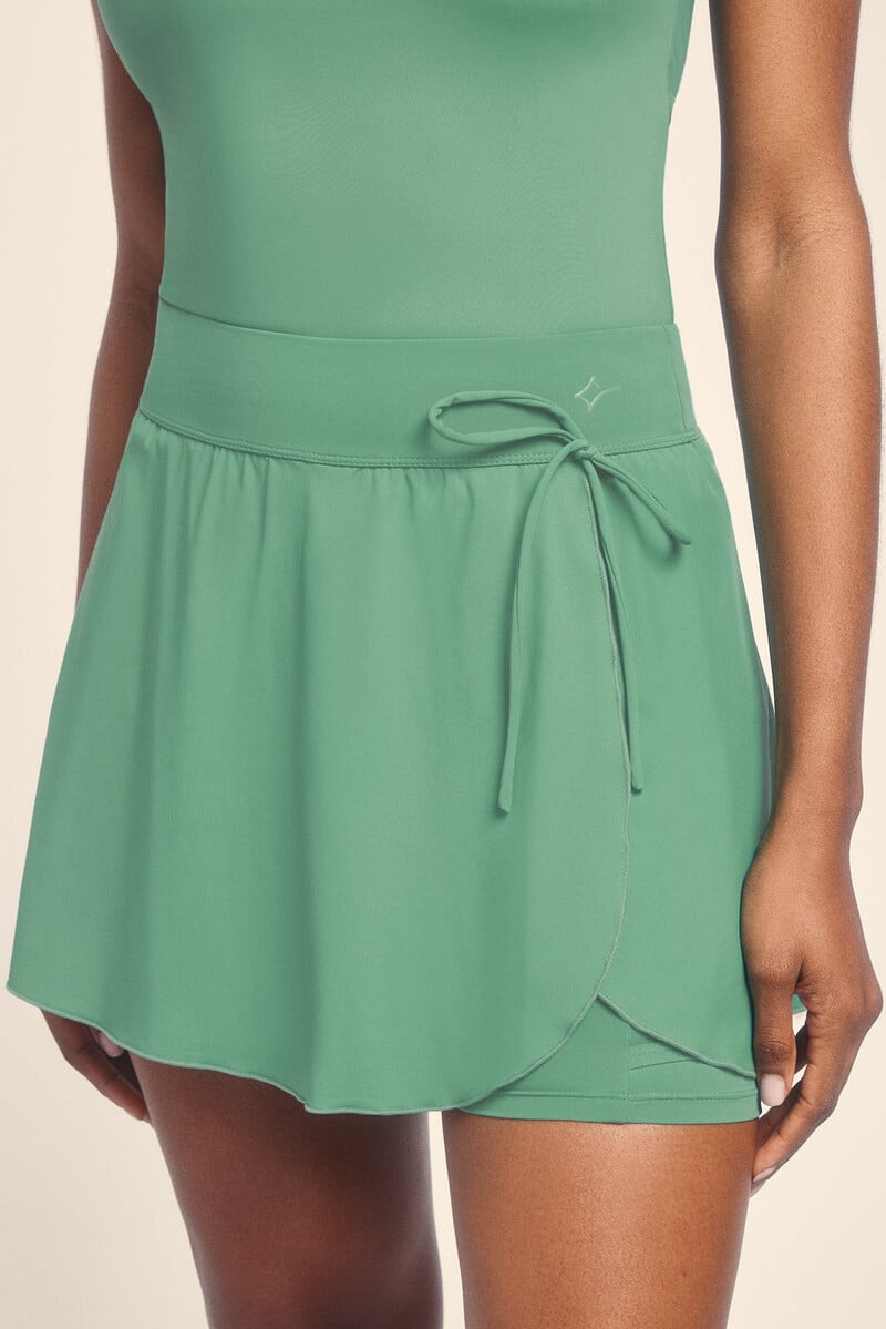 pedro del hierro Falda microfibra verde malla interior Gran oferta
