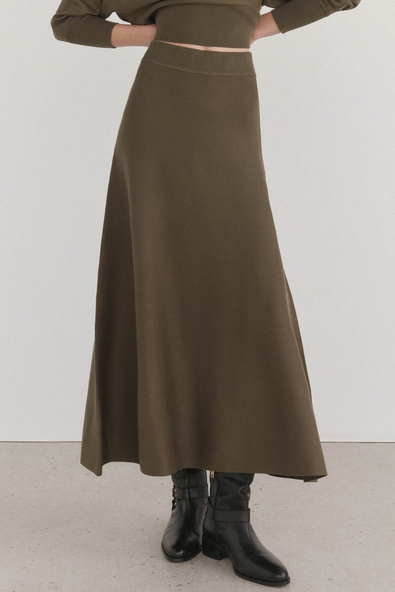 pedro del hierro Falda de punto midi Mejor oferta