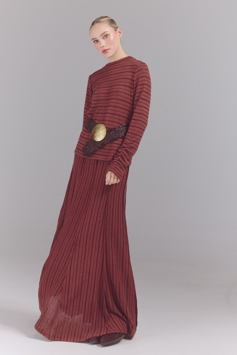 pedro del hierro Falda midi punto Oferta especial