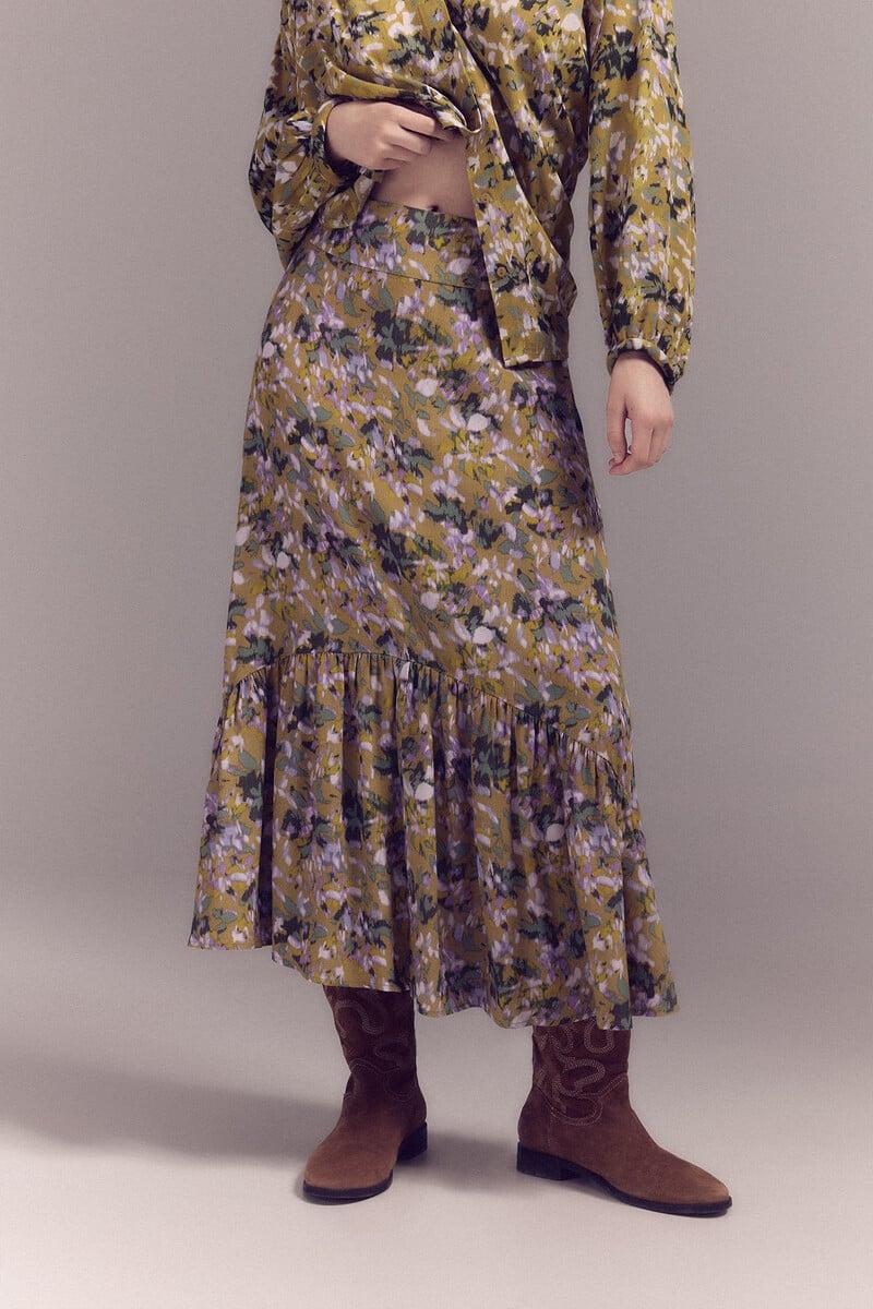pedro del hierro Falda larga estampada Envío gratis