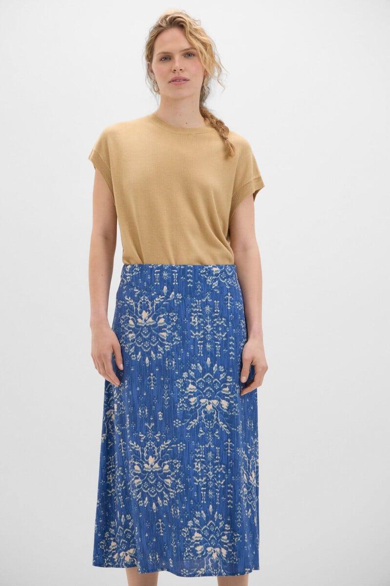 pedro del hierro Falda midi estampada Último día