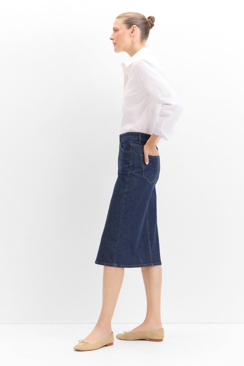 pedro del hierro Falda Midi Vaquera Promoción por tiempo limitado