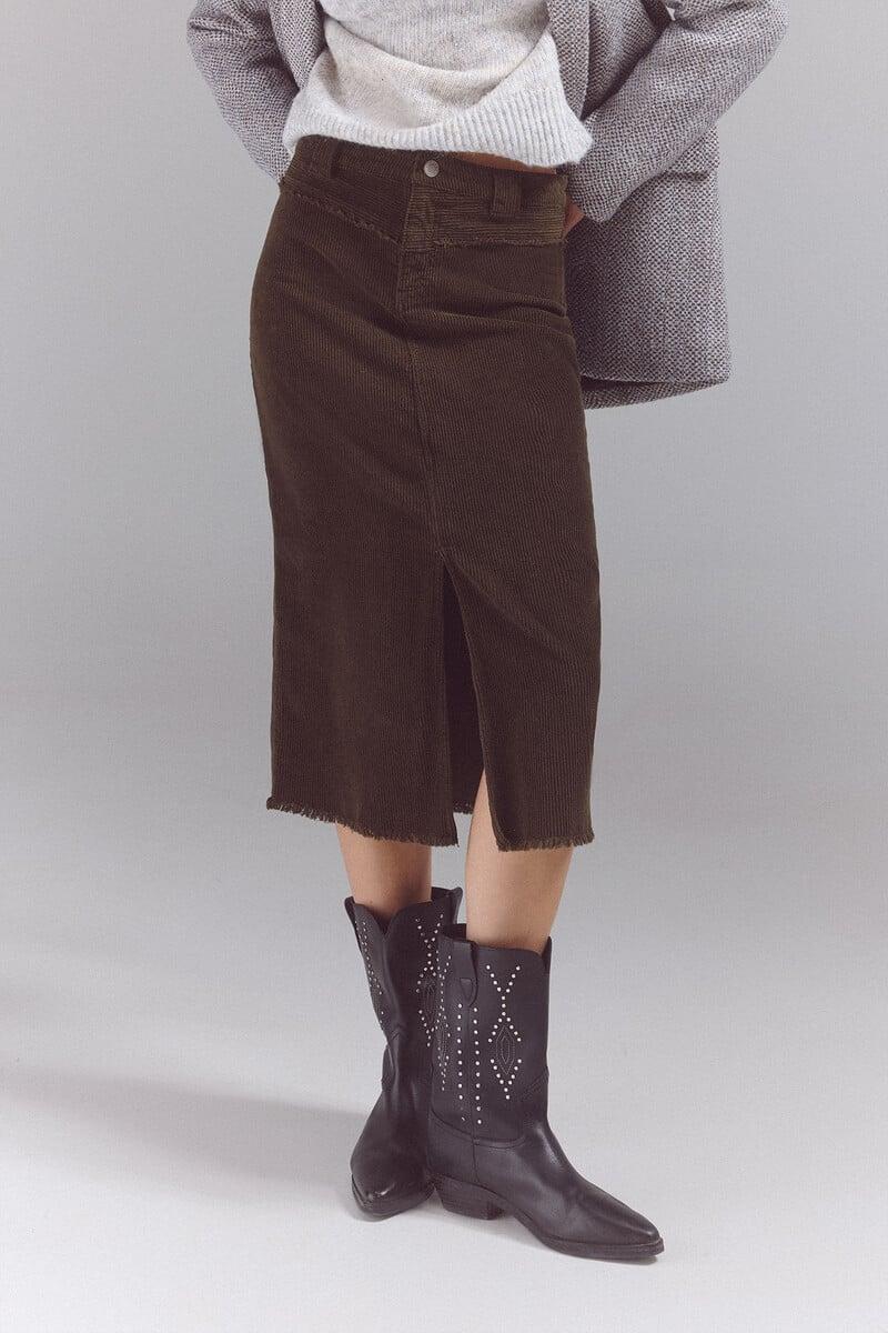 pedro del hierro Falda corduroy canesú Promoción trimestral