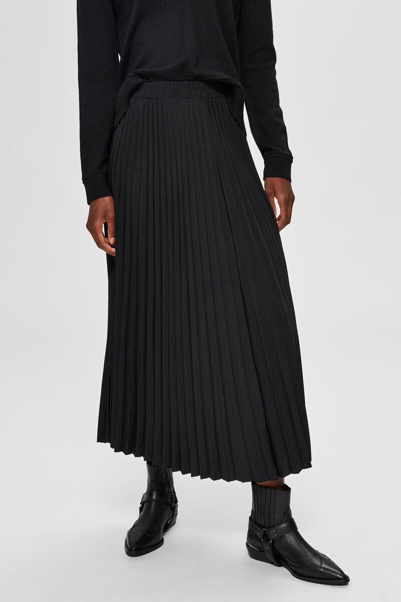 pedro del hierro Falda midi plisada con cintura elástica Grandes descuentos