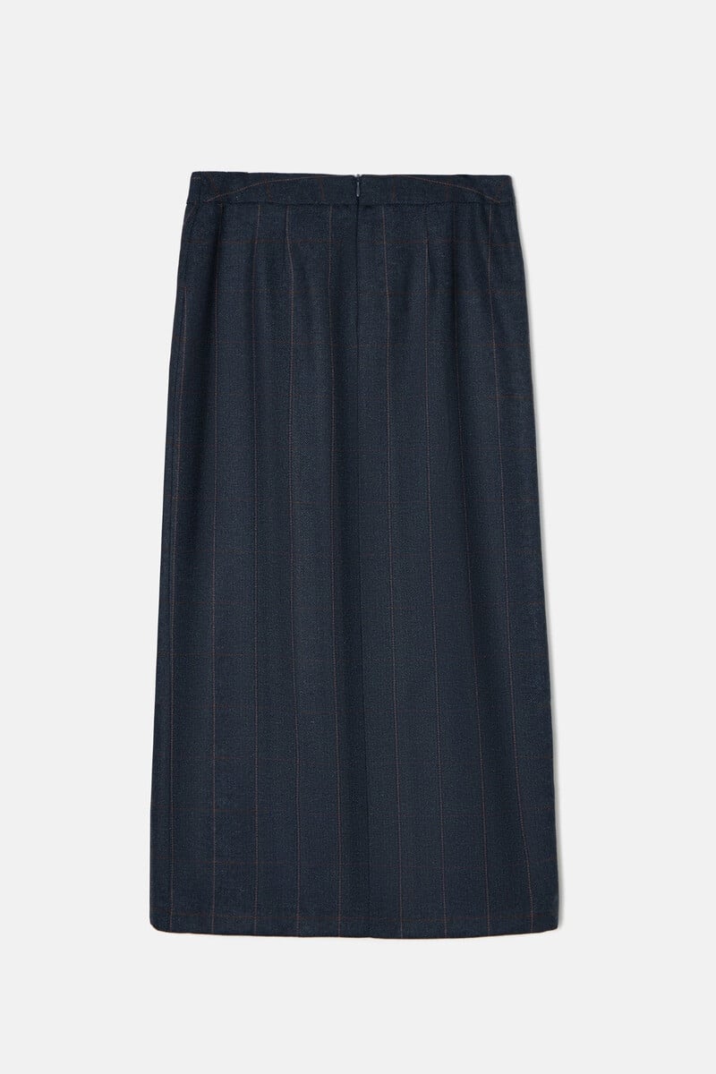 pedro del hierro Falda midi espiga cuadros Precios de Black Friday