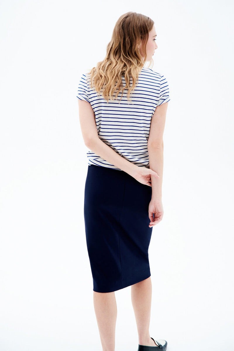 pedro del hierro Falda midi recta botones dorados Última moda