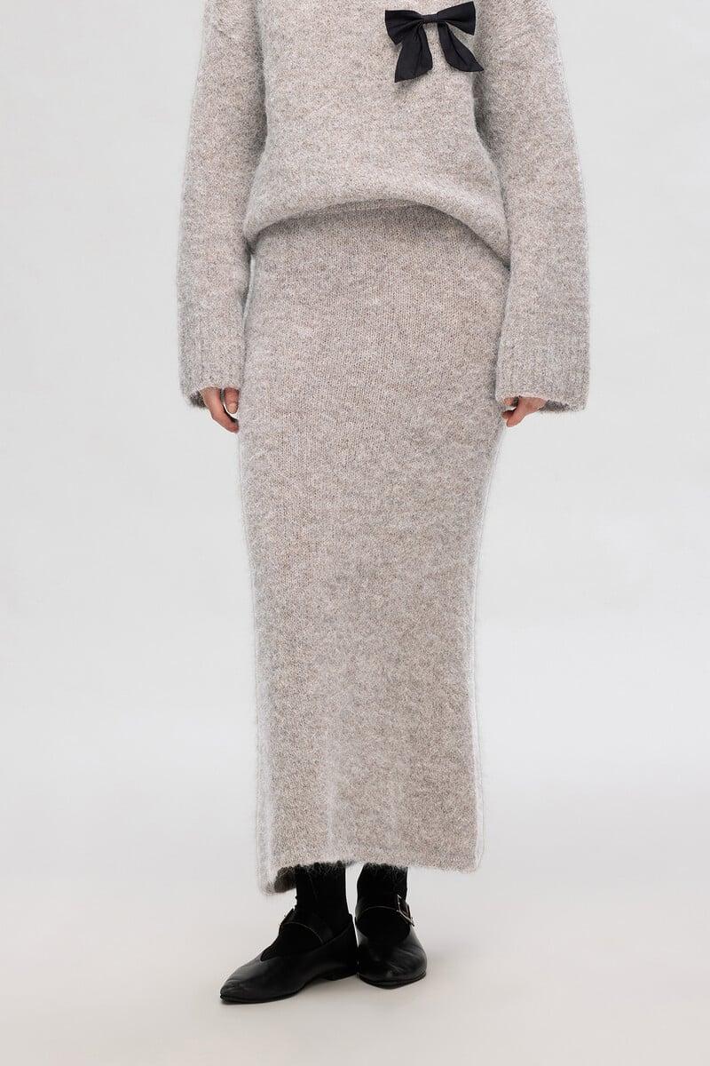 pedro del hierro Falda Midi confeccionada con alpaca Descuento por venta flash