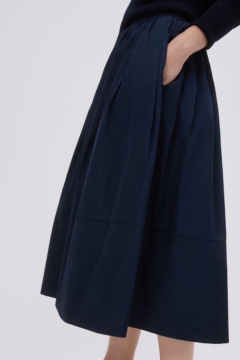 pedro del hierro Falda midi tafeta Ofertas de temporada