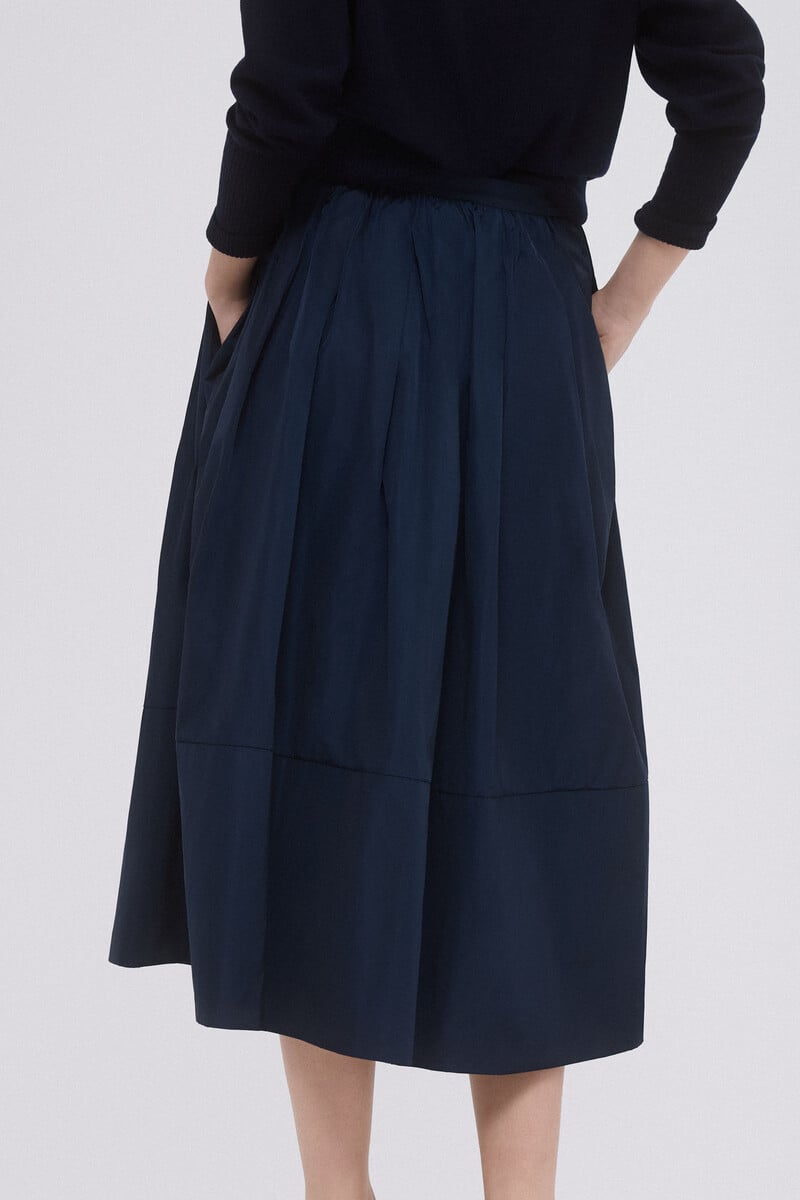 pedro del hierro Falda midi tafeta Ofertas de temporada