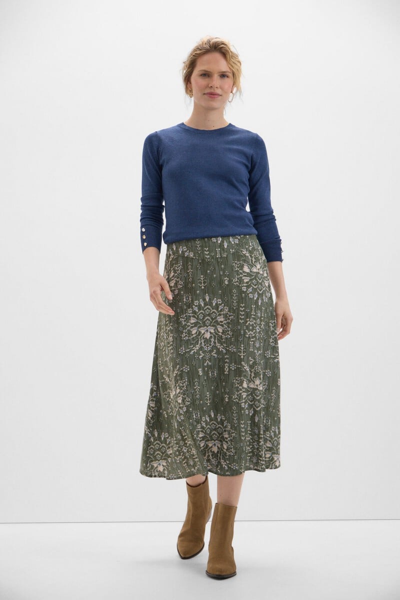 pedro del hierro Falda midi estampada Grandes ahorros