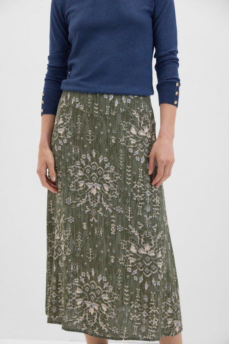 pedro del hierro Falda midi estampada Grandes ahorros
