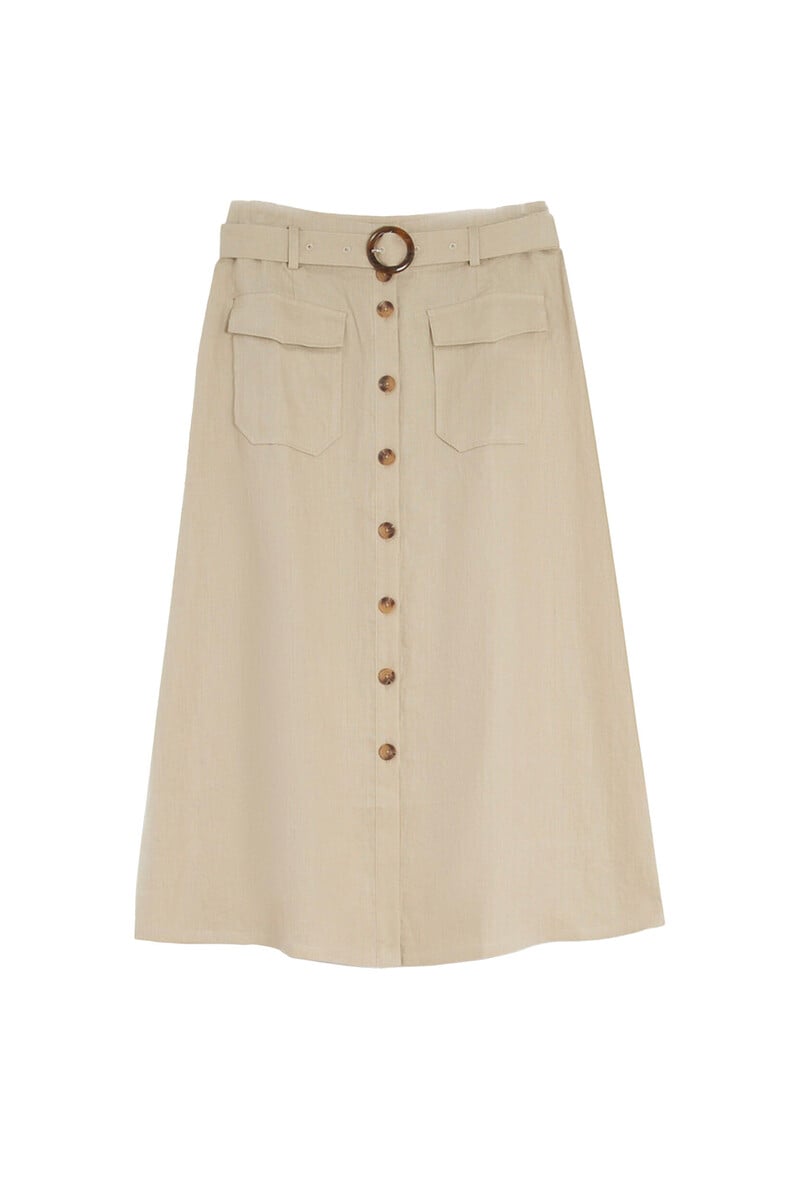 pedro del hierro Falda agnes 100 % lino Rebajas de fin de temporada