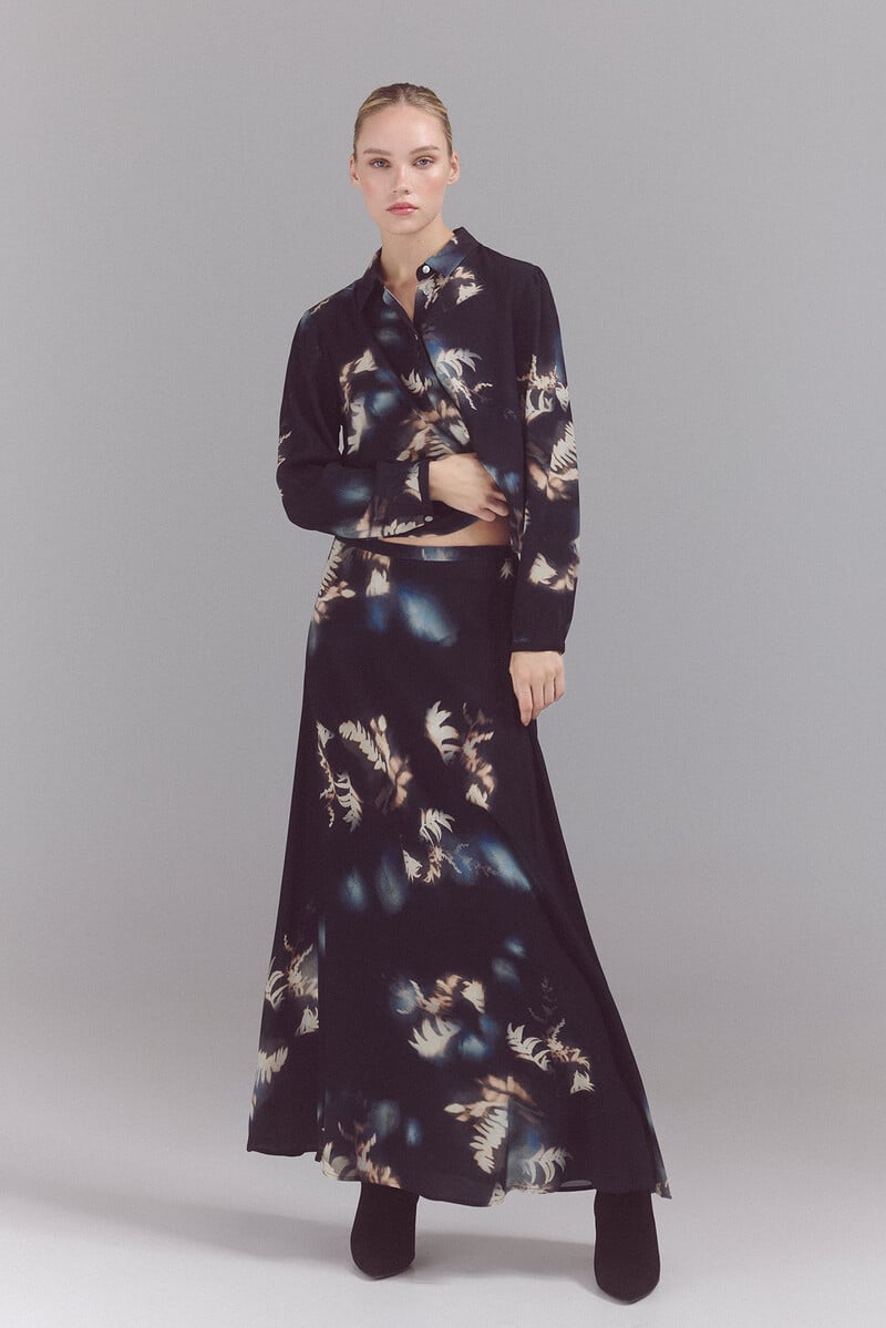 pedro del hierro Falda midi estampada Precio ultrabajo