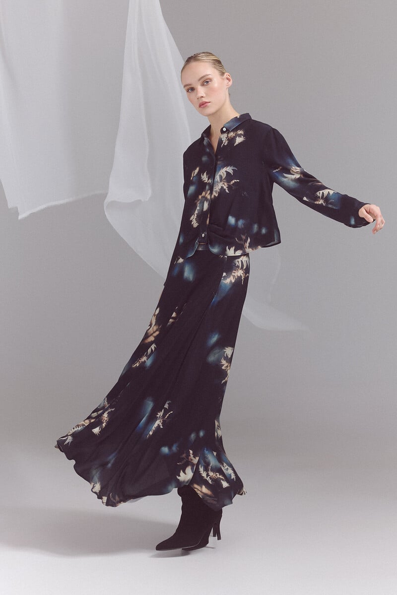 pedro del hierro Falda midi estampada Precio ultrabajo