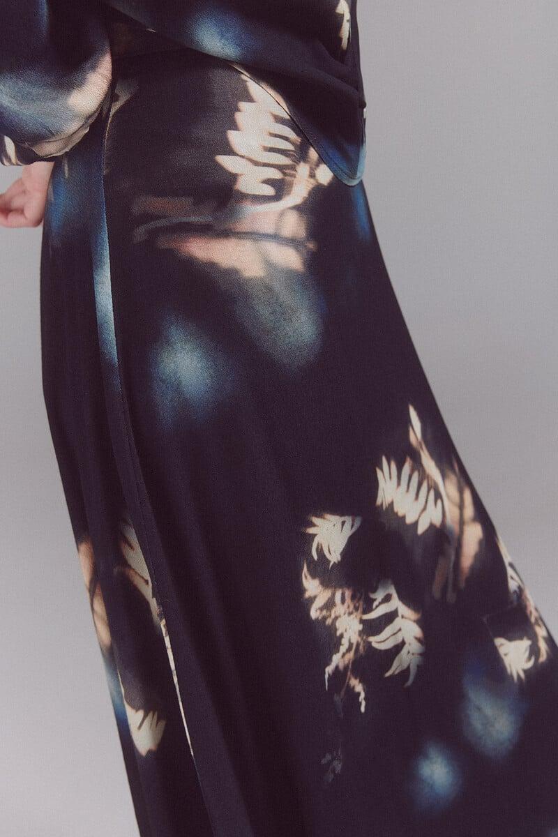 pedro del hierro Falda midi estampada Precio ultrabajo