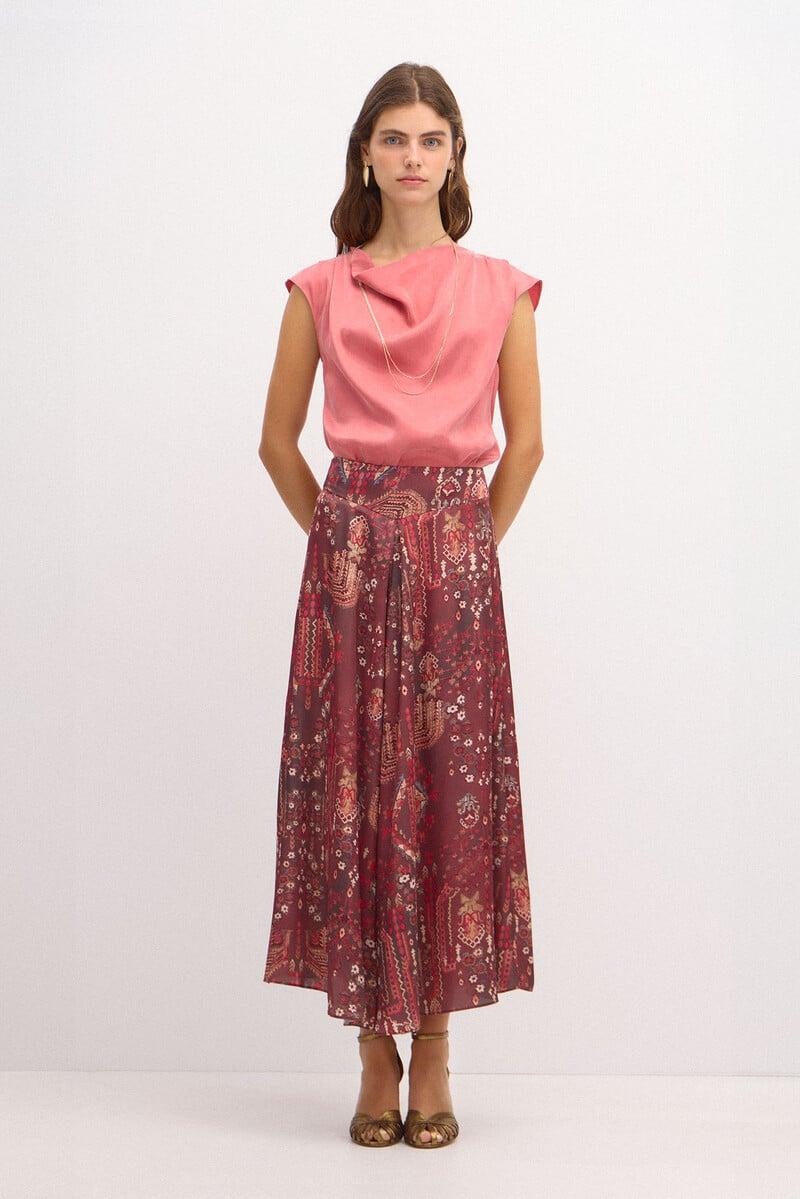 pedro del hierro Olivia. Falda canesú 2025