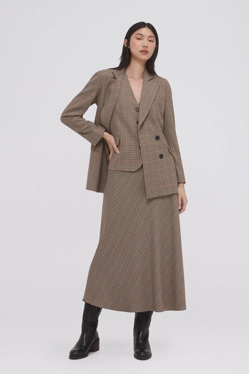pedro del hierro Falda evasé midi Rebajas