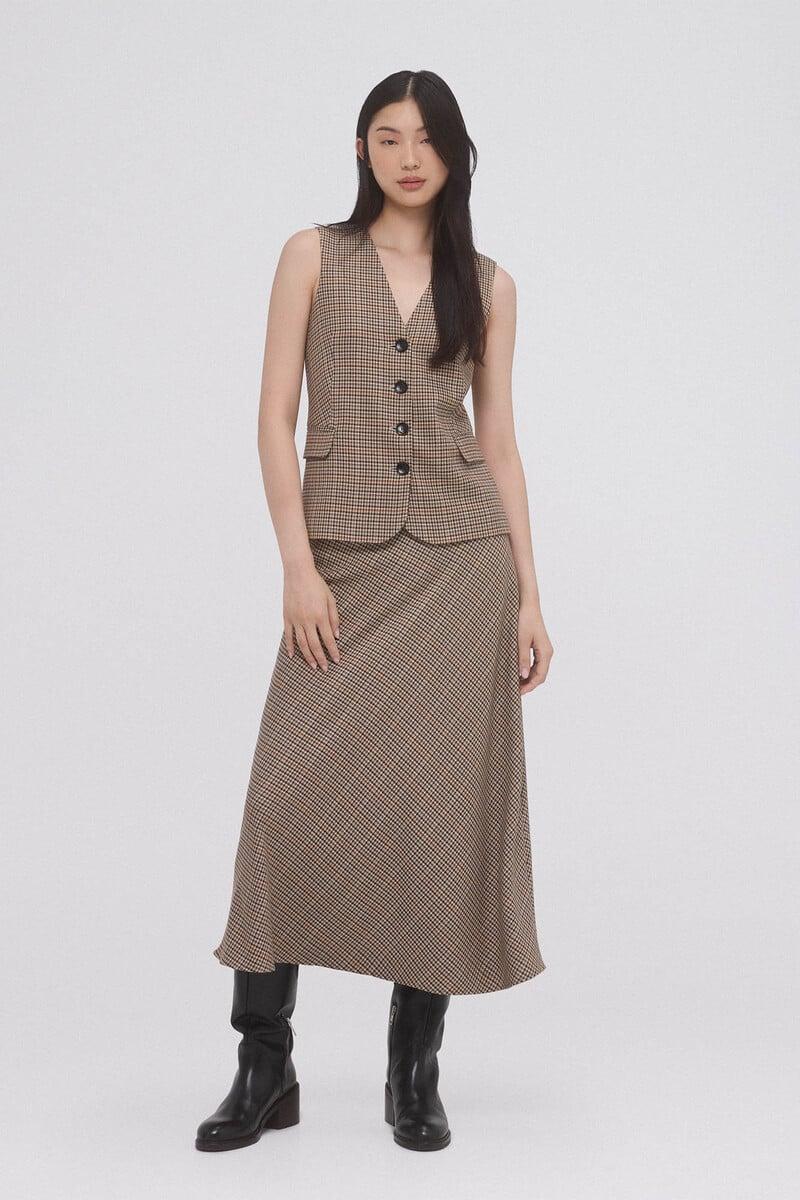 pedro del hierro Falda evasé midi Rebajas