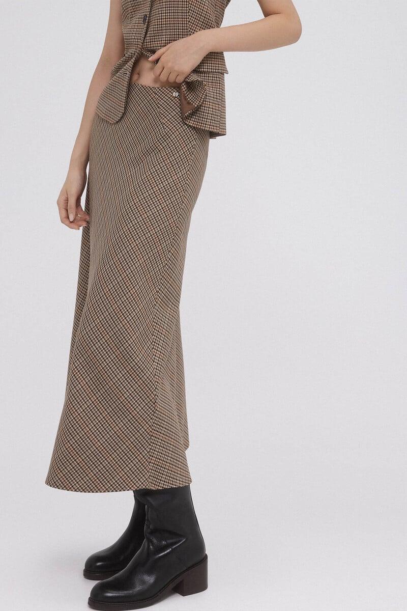 pedro del hierro Falda evasé midi Rebajas