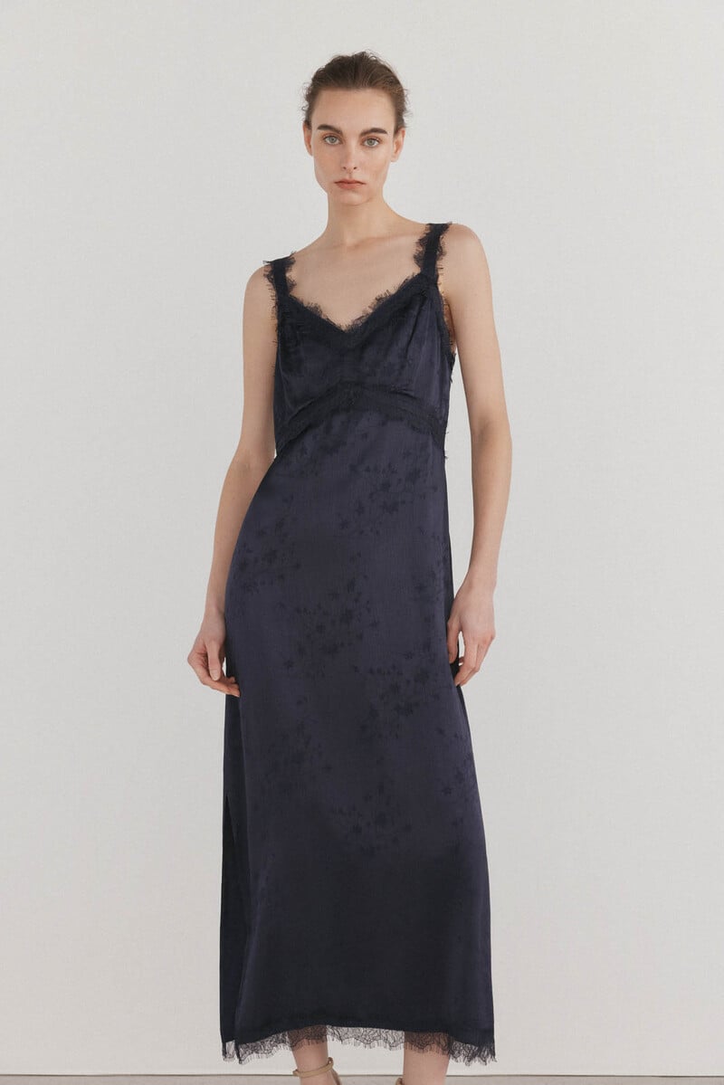 pedro del hierro Vestido lencero de tirantes Venta caliente