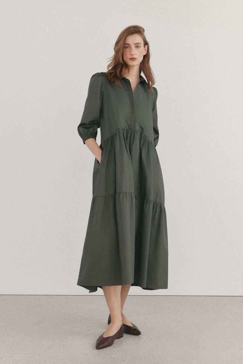 pedro del hierro Vestido camisero popelín Ventas relámpago