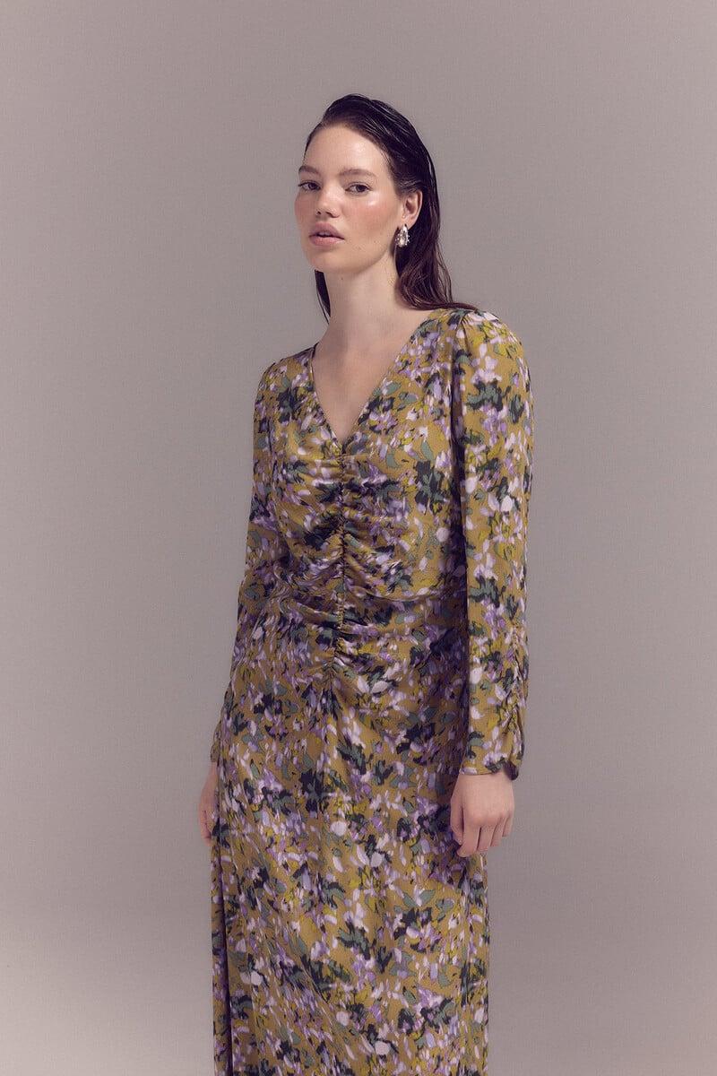 pedro del hierro Vestido frunces estampado Liquidación